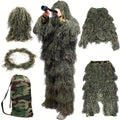    Ultimate 5-Piece 3D Ghillie Suit – Tactical Woodland Camouflage   