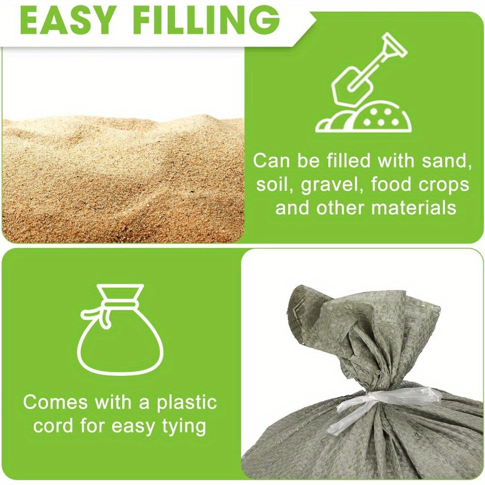   Durable Polypropylene Sandbags – Ideal for Flood Control & Barriers   