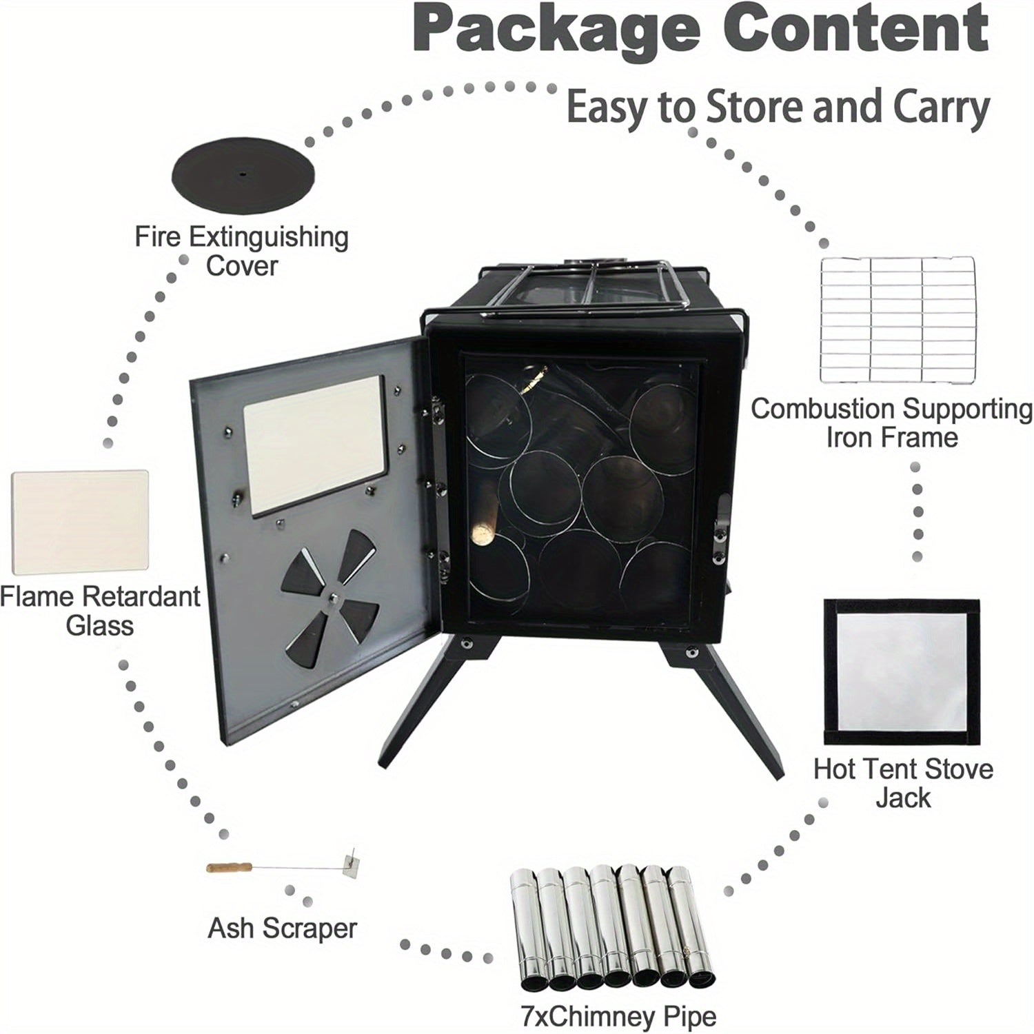   Portable Wood Burning Stove for Camping & Travel   