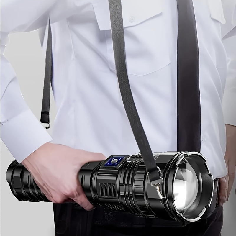   SStrong Light Telescopic Zoom Flashlight – 1000-3000 Lumen   