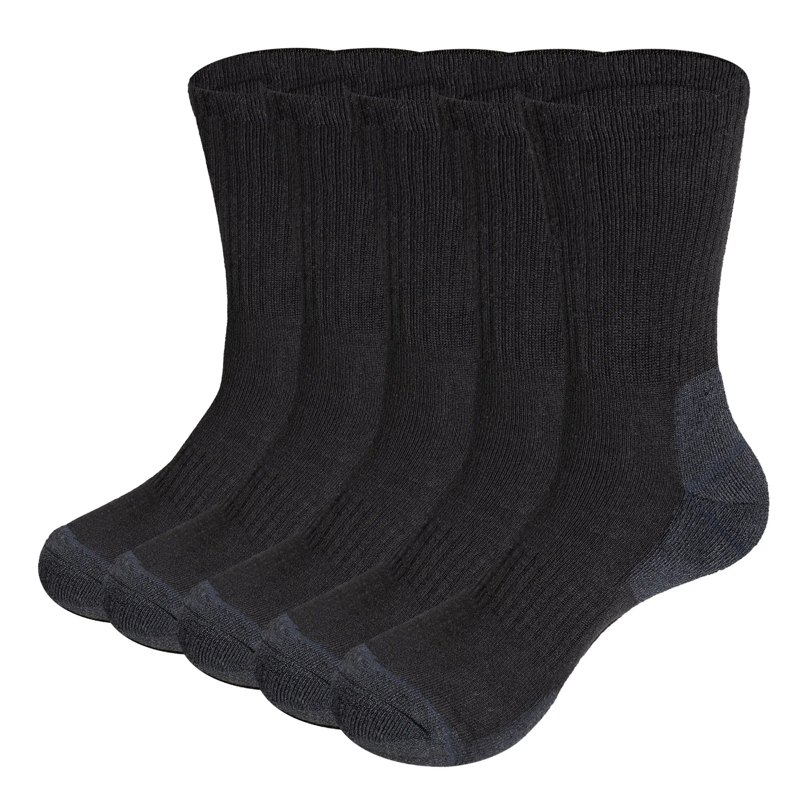   Moisture Wicking Mid Calf Thermal Work Boot Socks 5 Pairs/Pack   