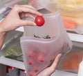 Silicone Food Storage Bag Reusable Stand Up Zip Shut Bag Leakproof Containers #