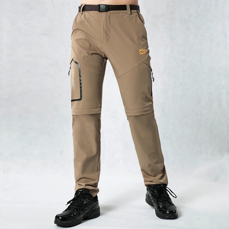  Men's Camping Hiking Pants Trekking High Stretch Summer Thin Waterproof Quick Dry UV-Proof Outdoor Travel Trousers #