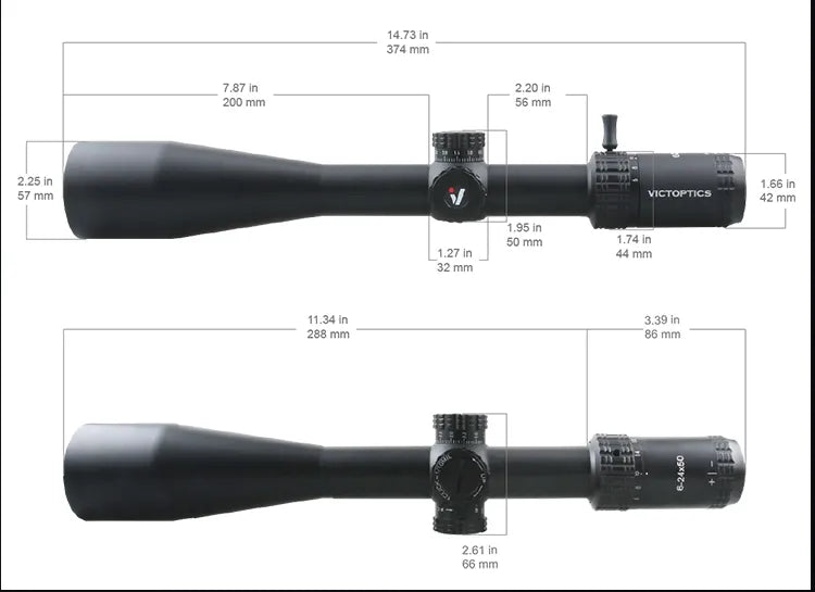  6-24X50 MDL Hunting Optical Scope 30mm Tube 