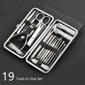  19 in 1 Stainless Steel Manicure set Professional Nail clipper Kit of Pedicure Tools Ingrown Toe Nail Trimmer 