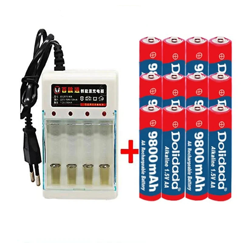  2-16pcs New Tag AA battery 9800 mah rechargeable battery AA 1.5 V Rechargeable 