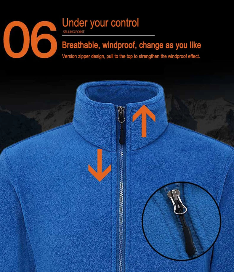   Unisex Fleece Jacket - Full-Zip Outdoor Winter Wear   