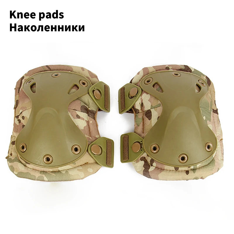  Tactical Knee Pad Elbow CS Military Protector Army Airsoft Outdoor Sport Hunting Kneepad Safety Gear Knee Protective Pads 