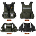  Professional Life Jacket Suit Portable Fishing Vests Multi-Pockets Waterproof Sea Fishing Adjustable Vest 