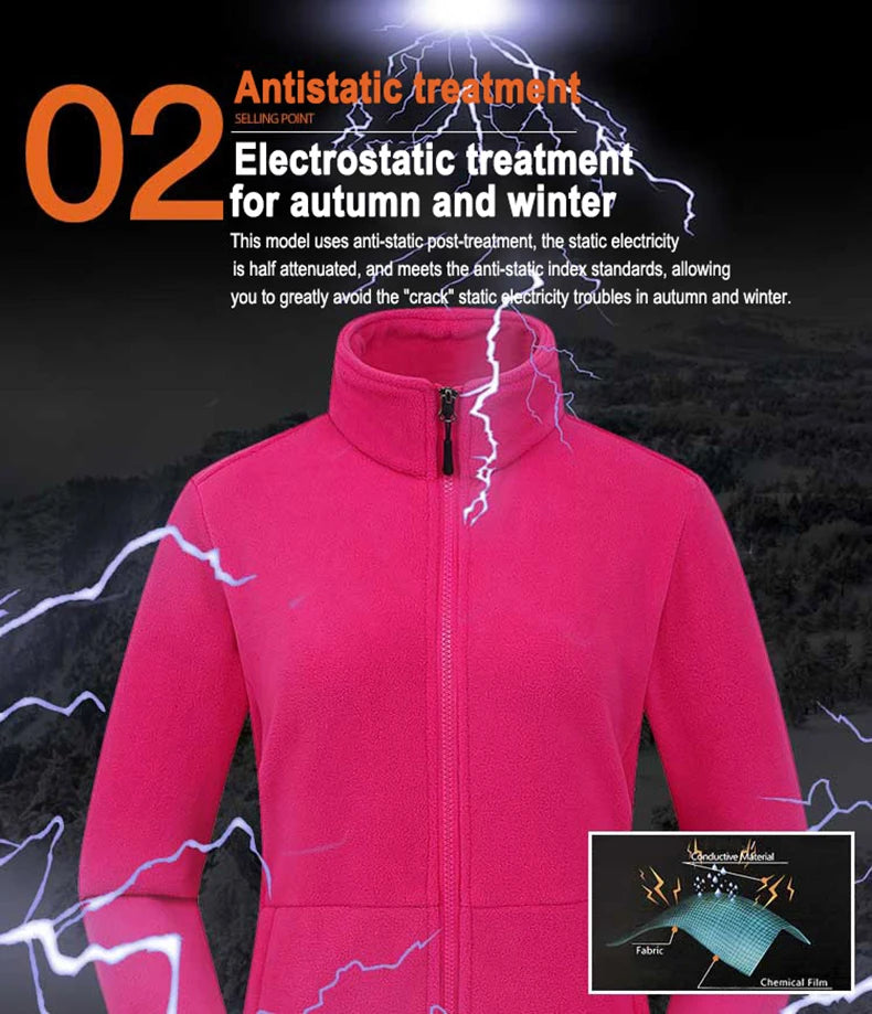   Unisex Fleece Jacket - Full-Zip Outdoor Winter Wear   