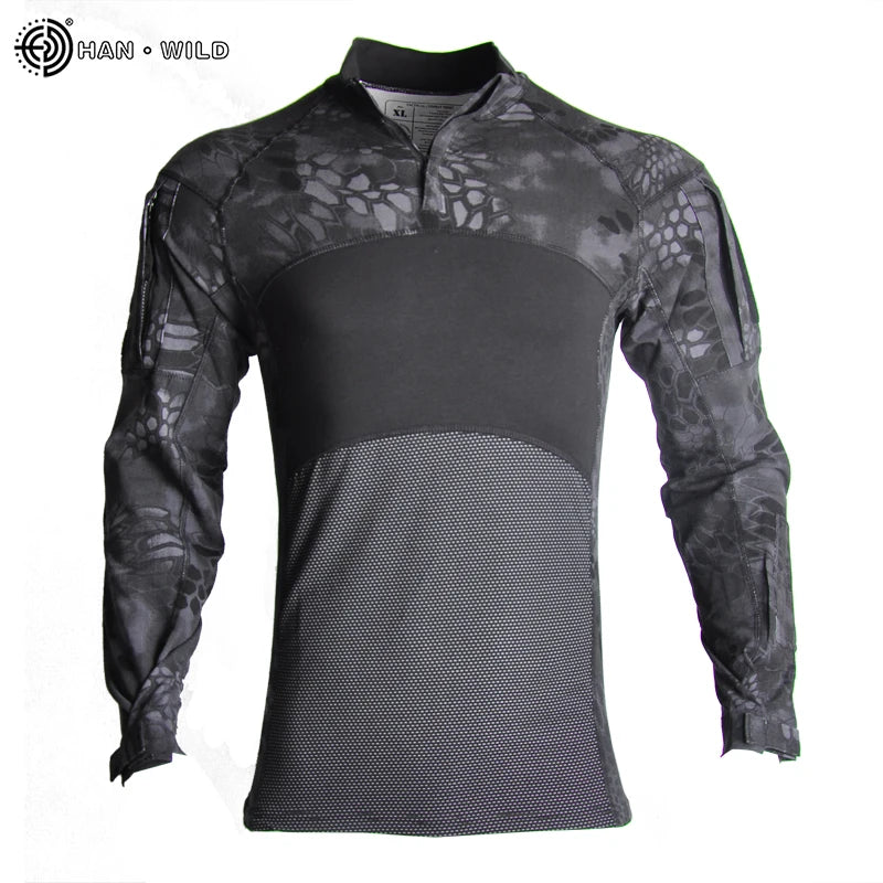   Tactical Shirt Combat Shirt Men Clothing Military Camo Shirt   