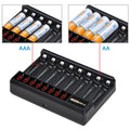   Powertrust AA & AAA Rechargeable Batteries | 8-Slot Charger Included   