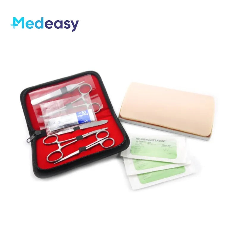  Medical Students Suture Practice Kit Surgical Training with Skin Pad Model Tool Set Educational Teaching Equipment #
