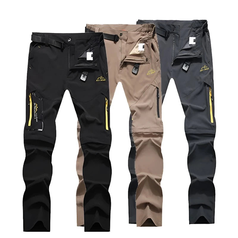  Men's Camping Hiking Pants Trekking High Stretch Summer Thin Waterproof Quick Dry UV-Proof Outdoor Travel Trousers 