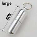   Stainless Steel Keychain Pill Case - Waterproof Medication Holder   