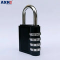  4-Digit Combination Lock for Locker, Fence, School, Toolbox, Hasp Storage -- Black #