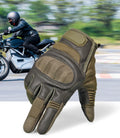   Touchscreen PU Leather Motorcycle Full Finger Gloves   