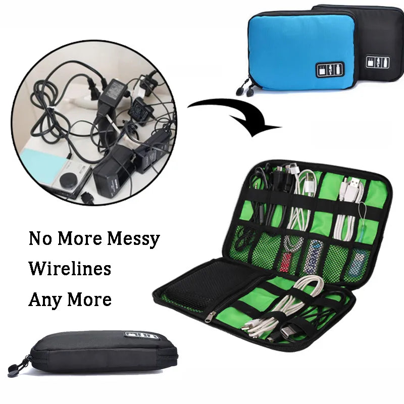   Compact Electronics Organizer Bag for Travel   