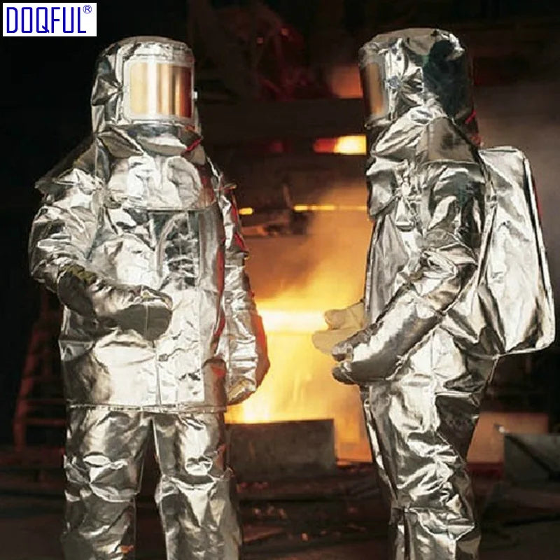   Aluminum Foil Heat-Resistant Firefighter Uniform - High-Temperature   