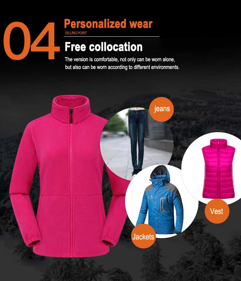   Unisex Fleece Jacket - Full-Zip Outdoor Winter Wear   