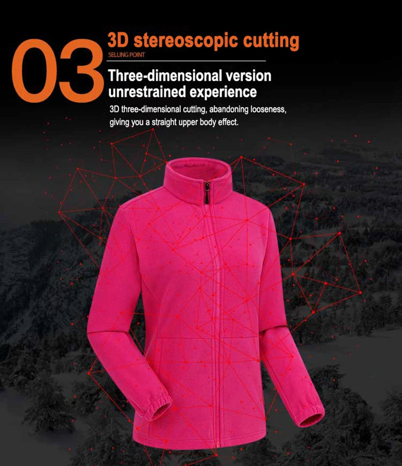   Unisex Fleece Jacket - Full-Zip Outdoor Winter Wear   