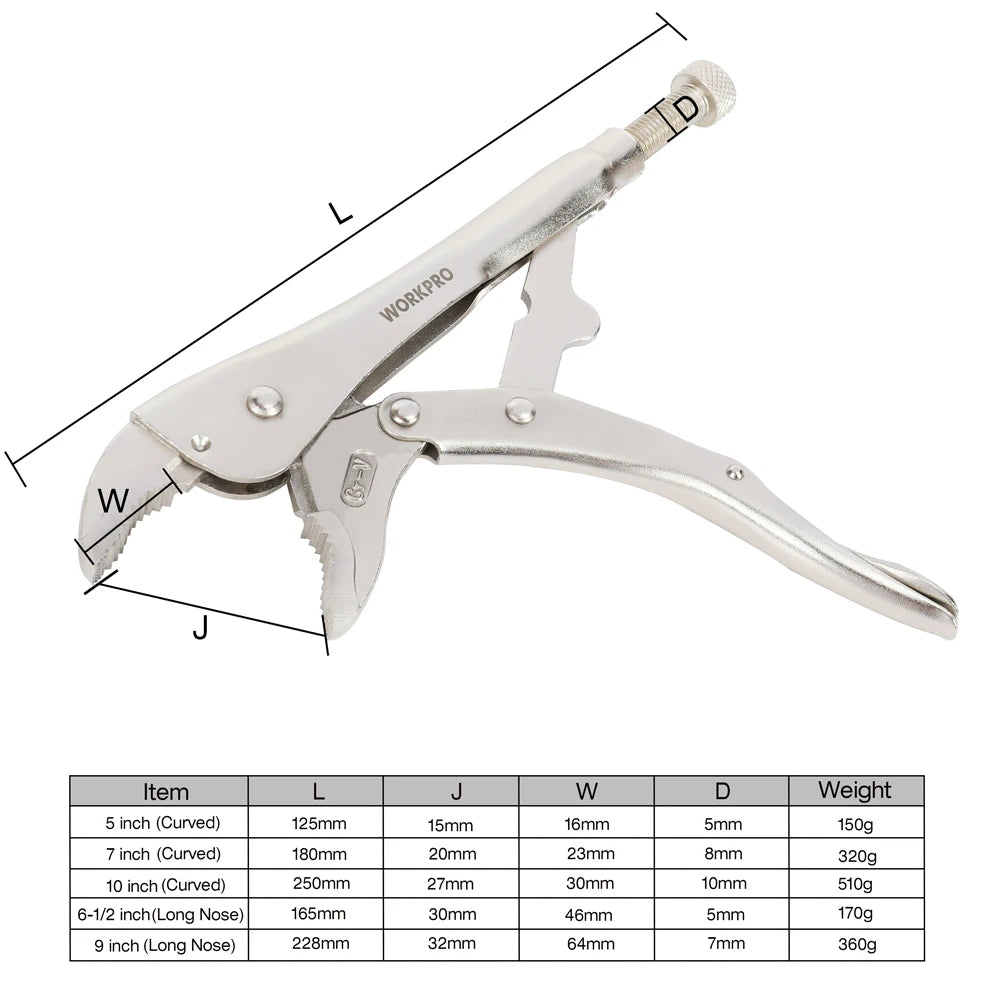   Locking Pliers Set - Adjustable Hand Tools for Mechanics and DIY Projects   