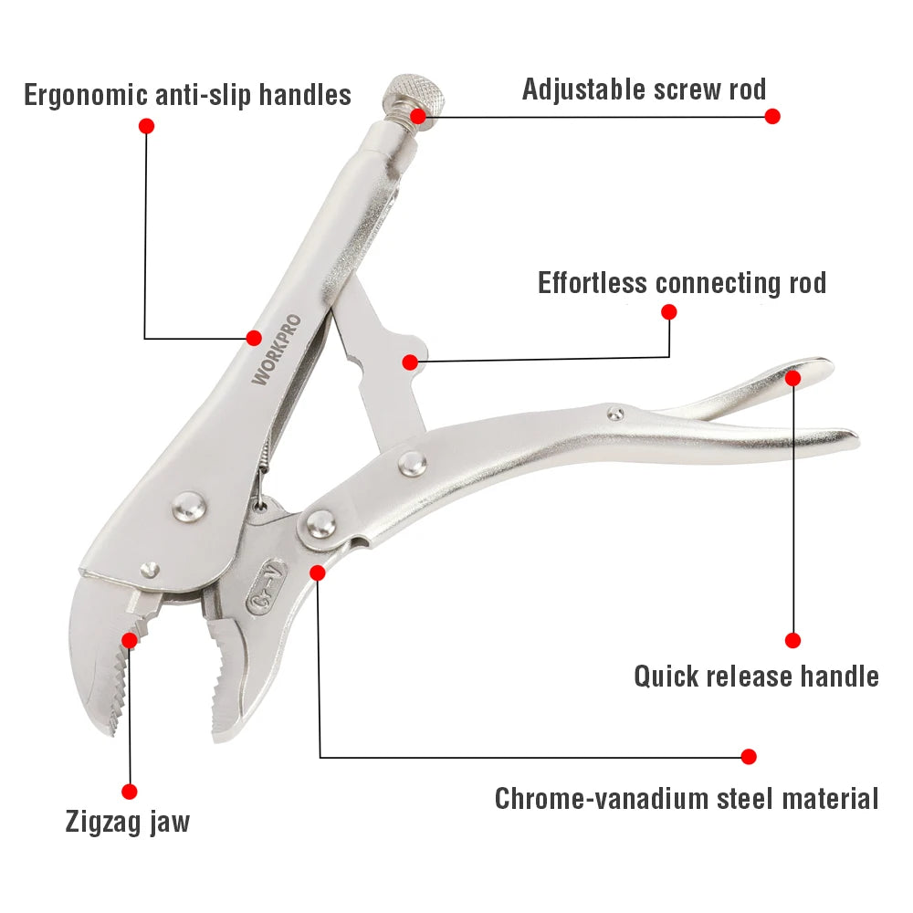   Locking Pliers Set - Adjustable Hand Tools for Mechanics and DIY Projects   