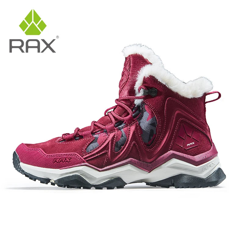   RAX Unisex Winter Waterproof Leather Hiking Shoes   