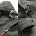   Men Hooded Raincoat Waterproof Tactical Military Jacket   