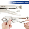   Locking Pliers Set - Adjustable Hand Tools for Mechanics and DIY Projects   