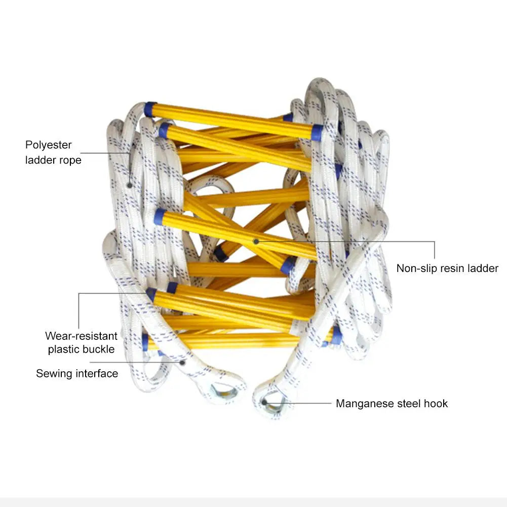   Fire Escape & Rescue Ladder – Anti-Skid Emergency Rope Ladder   