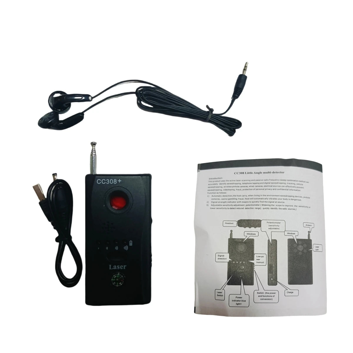   CC308+ Anti-Spy Detector – Hidden Camera & Bug Finder   