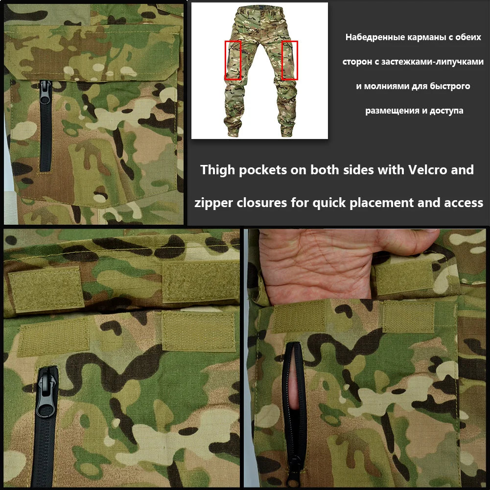  Mege Tactical Camouflage Joggers Outdoor Ripstop Cargo Pants Working Clothing Hiking Hunting Combat Trousers Men's Streetwear 