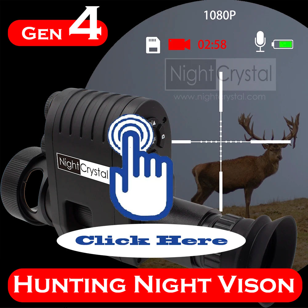   NightCrystal 4 Night Vision Rifle Scope IR, 1080p, Thermal Compatible   