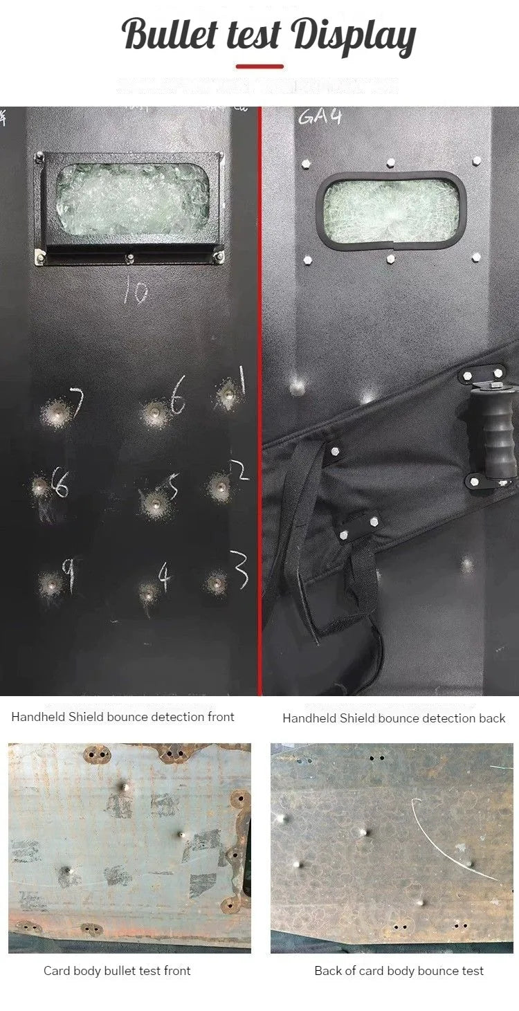   Ga4 Bulletproof Steel Plate Handheld | Riot-Proof Security Shield   