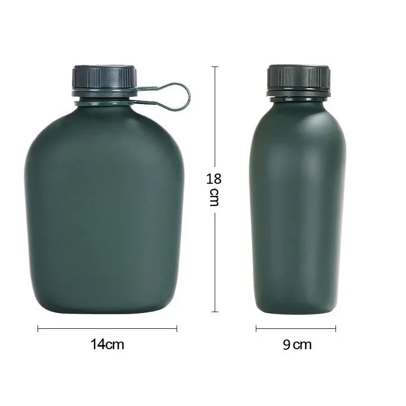   Durable Military Canteen with Cover for Camping and Hiking   