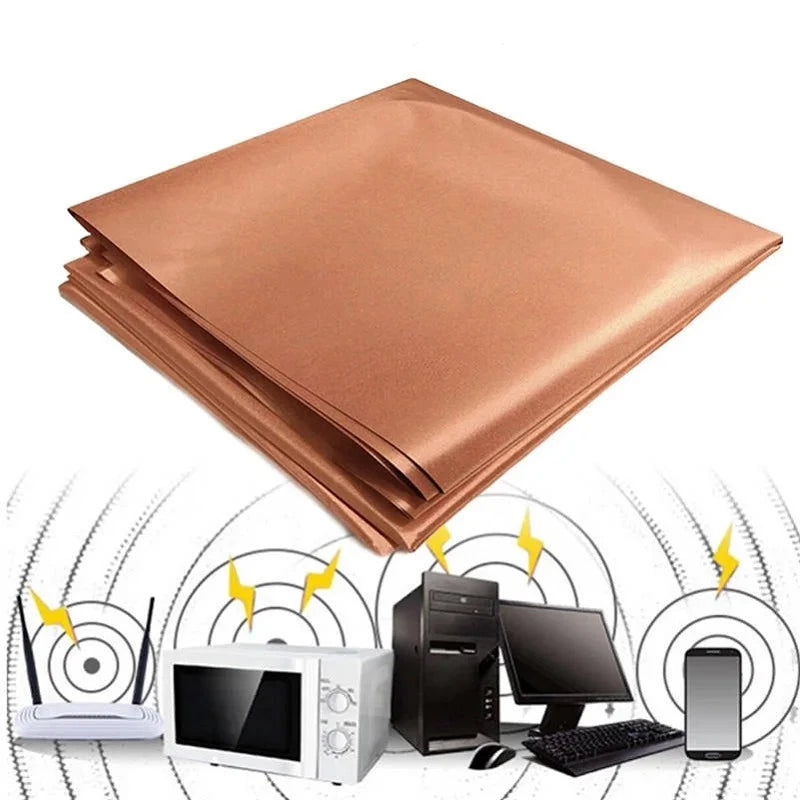   Radiation-Resistant Copper Polyester Fabric EMF/RF Shielding, 43"Wide   