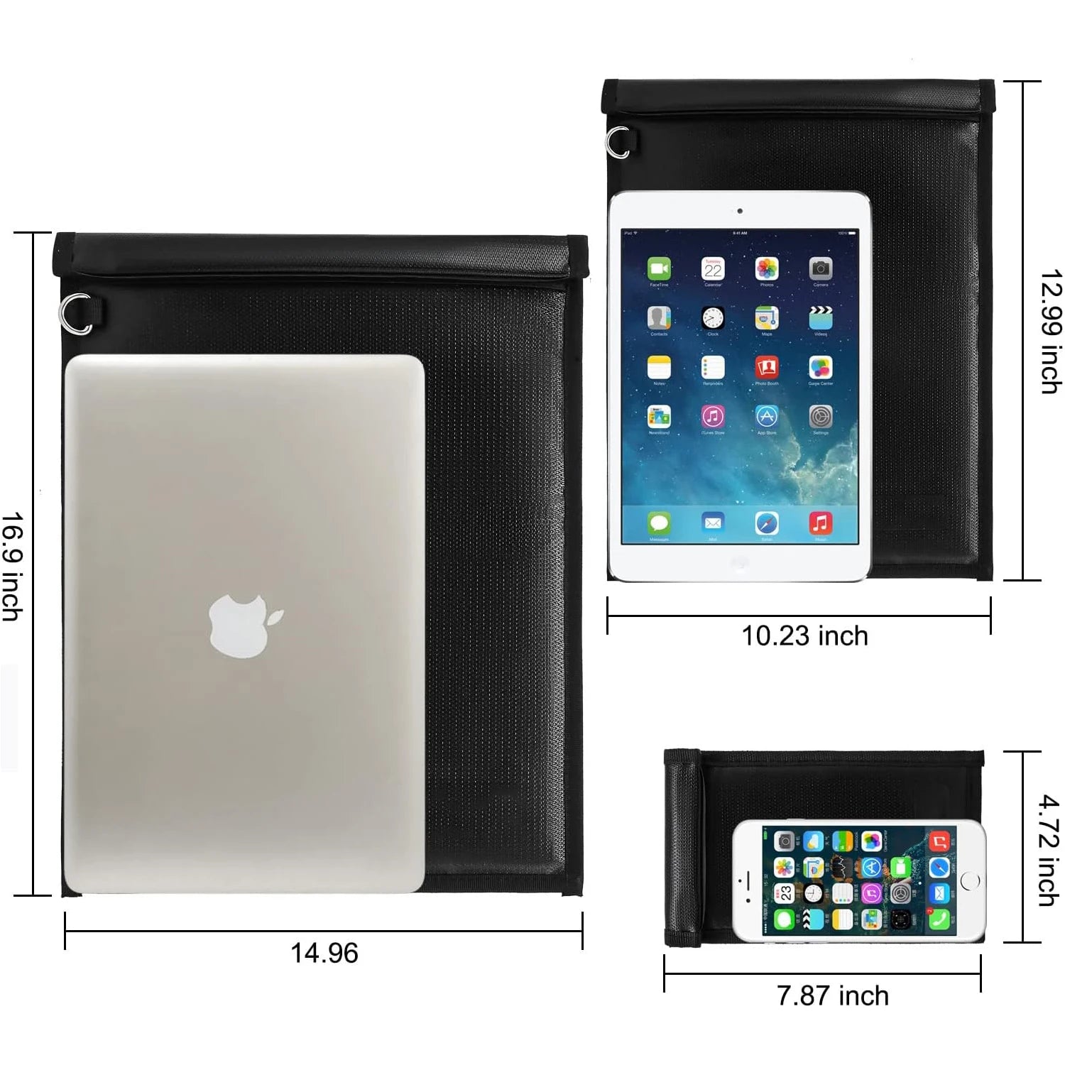   Fire-Retardant Faraday Bag - RFID Signal Blocking & EMF Protection   