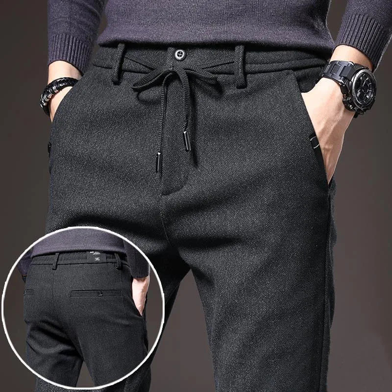   Comfortable Grey Drawstring Trousers for Men   