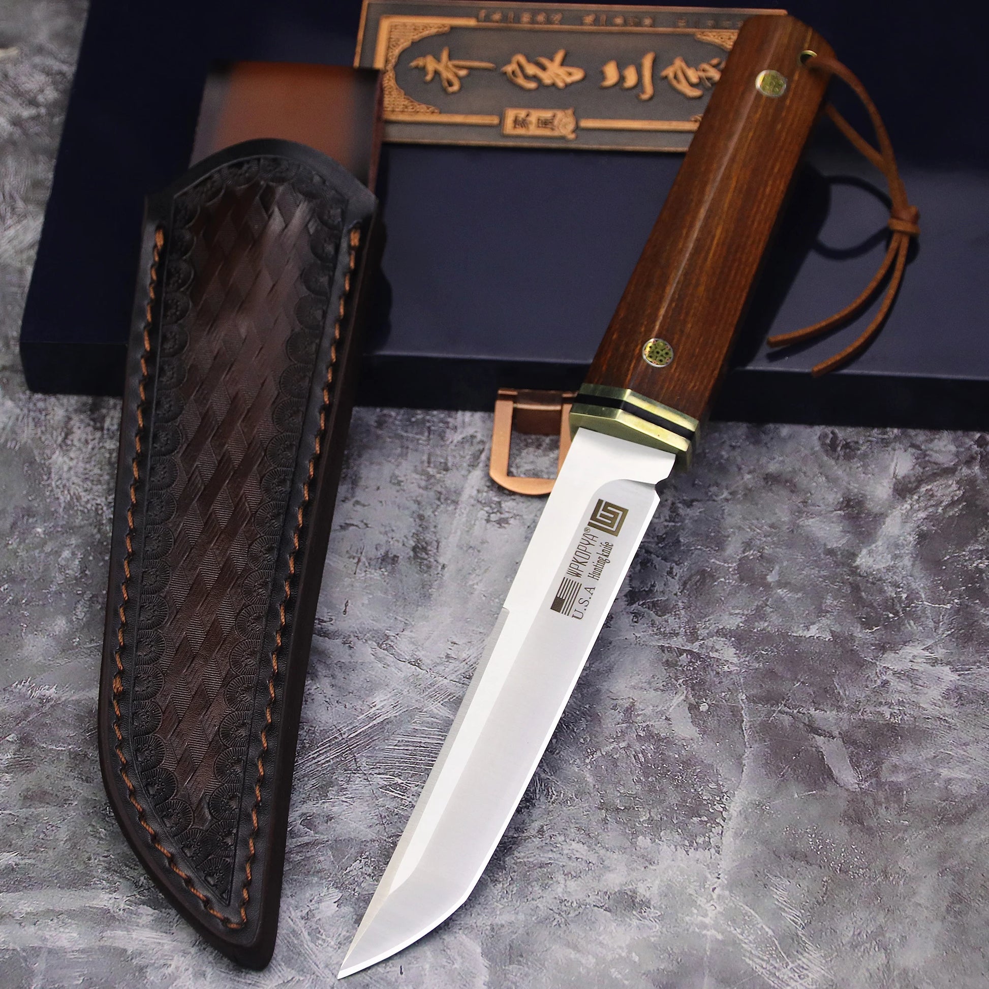   High Quality 440 Steel Battle Rescue Knife - Wilderness Bowie   