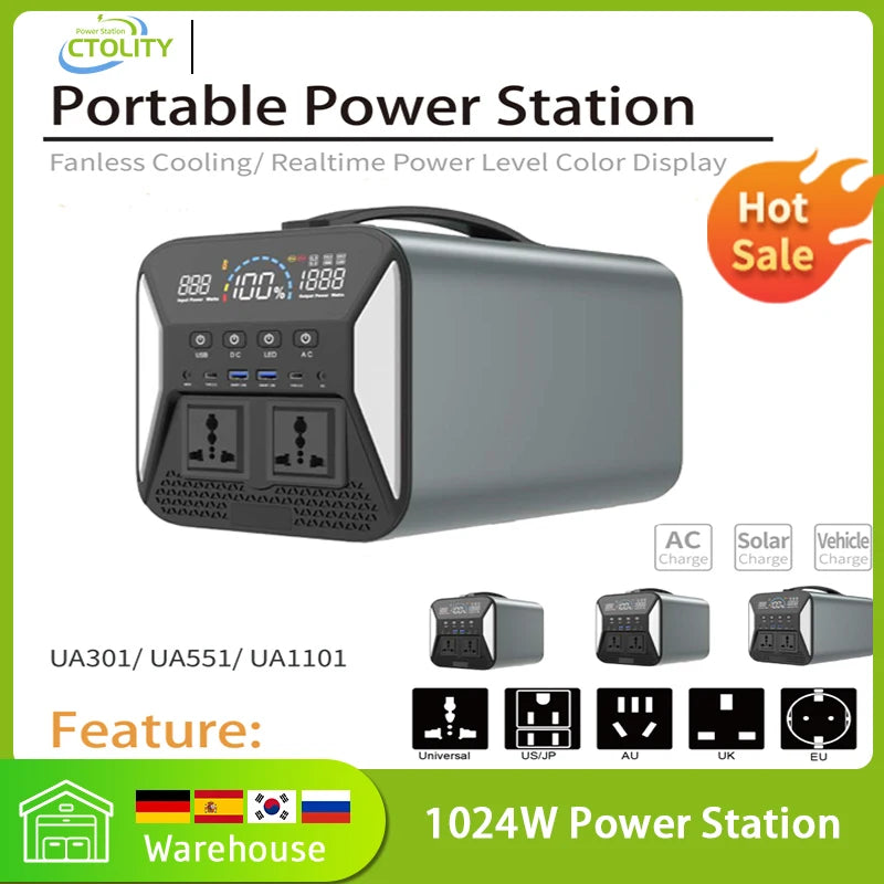   Portable Power Station, Camping Backup Lifepo4 Battery   