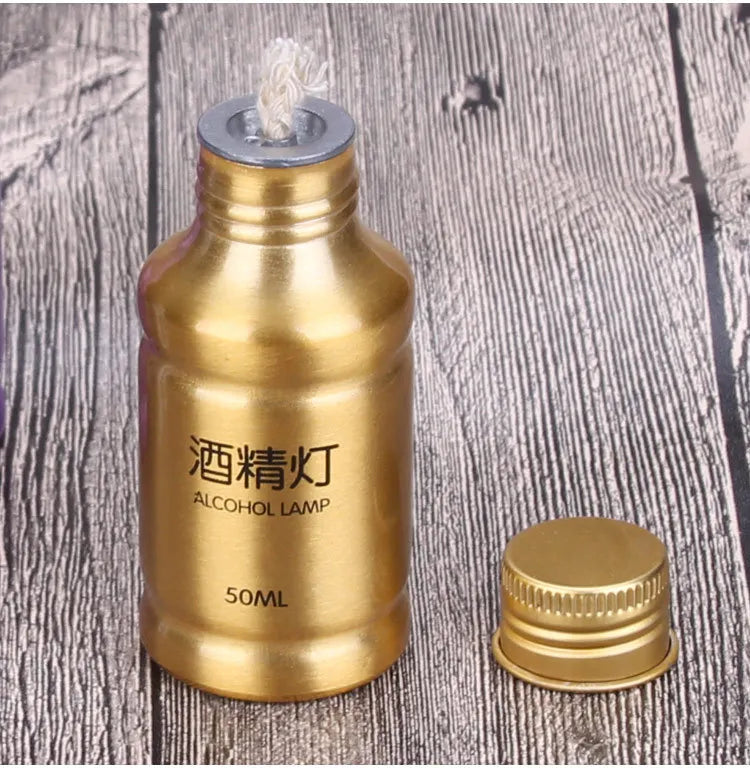  Portable Metal Mini Alcohol Lamp Lab Equipment Heating Liquid Stoves for Outdoor Survival Camping Hiking Travel Without Alcohol 