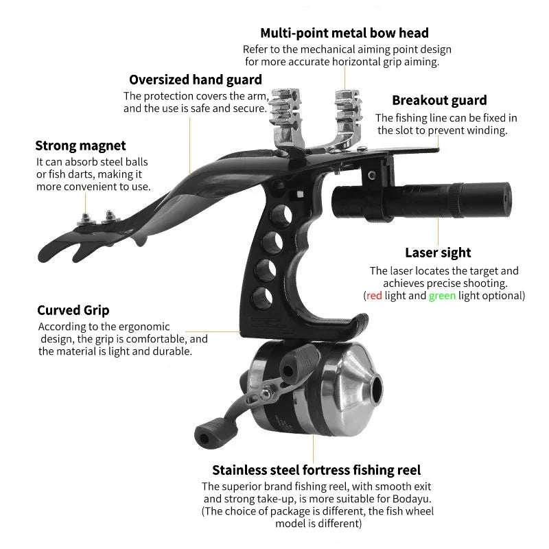   Upgraded Hunting Slingshot with Grip & Laser Sight   