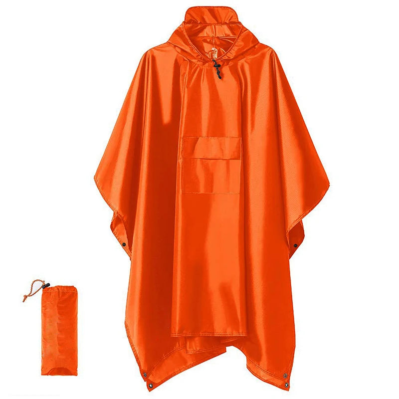  3 In 1 Outdoor Military Waterproof Raincoat Rain Coat Men Raincoat Women Awning From The Rain Motorcycle Rain Poncho Picnic Mat 