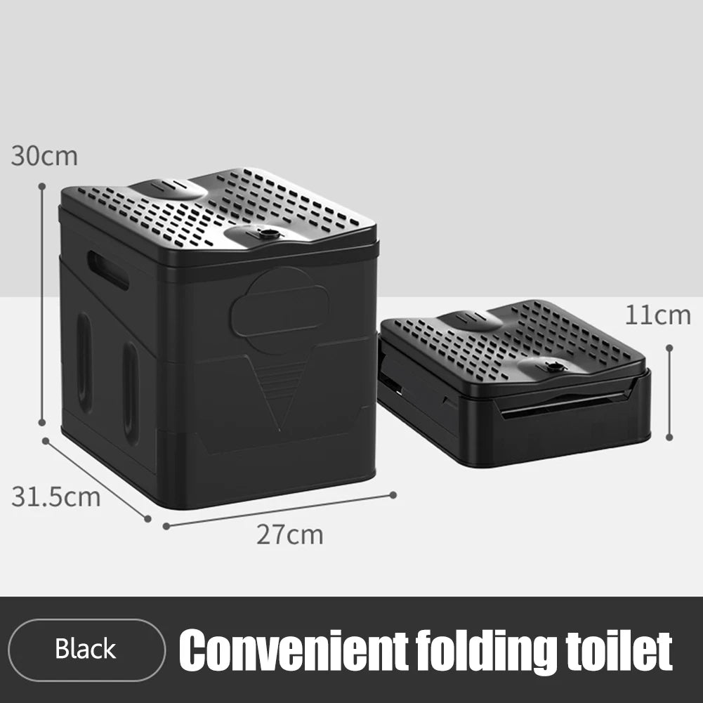   Portable Car Toilet Bucket - Collapsible, Durable & Multi-Functional   