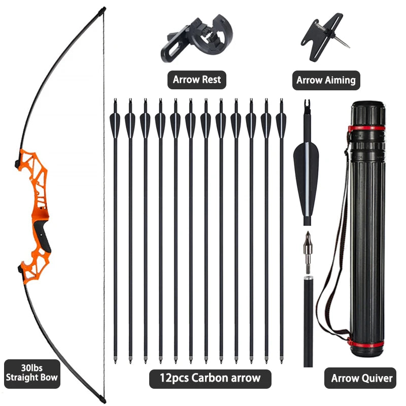   Take-Down Recurve Bow - Durable Fiberglass & Aluminum for Hunting   