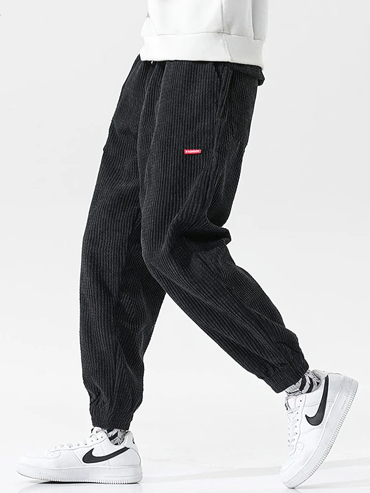   Men's Corduroy Joggers - Comfortable Streetwear Pants   