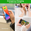   Portable Power Bank - 5000mAh, Built-In Cables, LED Lamp, Multi-Color   