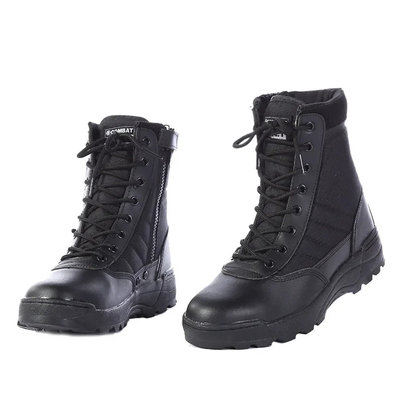   High-Quality Black Tactical Boots for Outdoor Adventures   