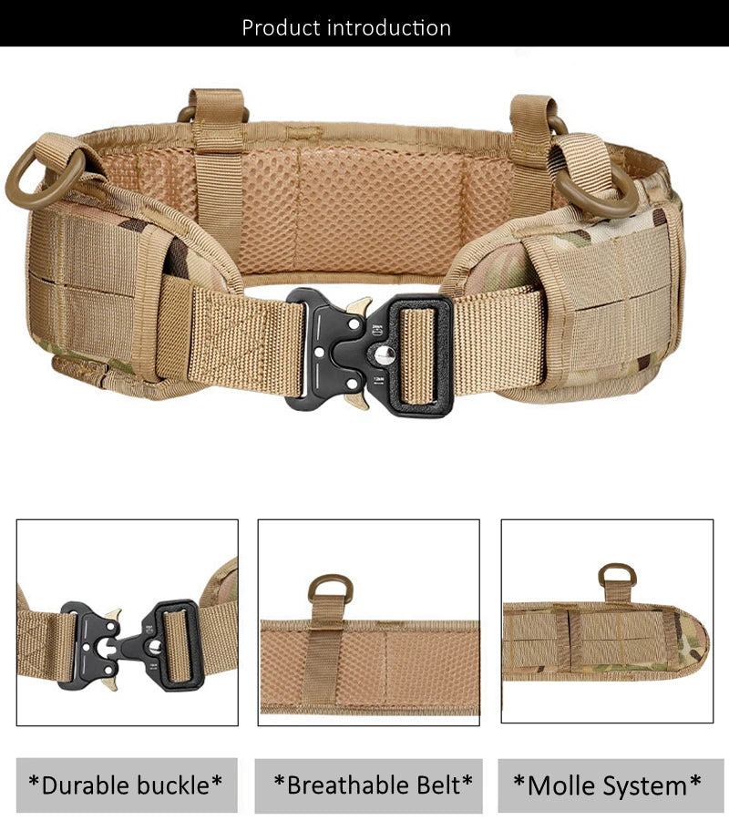   Premium Tactical Belt with MOLLE System for Outdoor Activities   